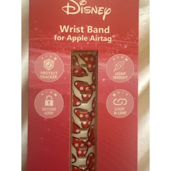 Disney Minnie Mouse Bow Apple AirTag Watch Wrist Band Size 9.6’’ New - Picture 4 of 8